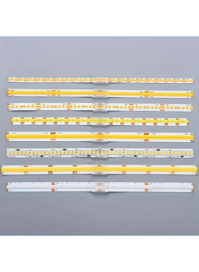 OB2P موصلات شريط LED COB بدون لحام 8 مم 20 قطعة 2 دبوس 3 دبوس وصلات تمديد تشغيل فوري - Image 1